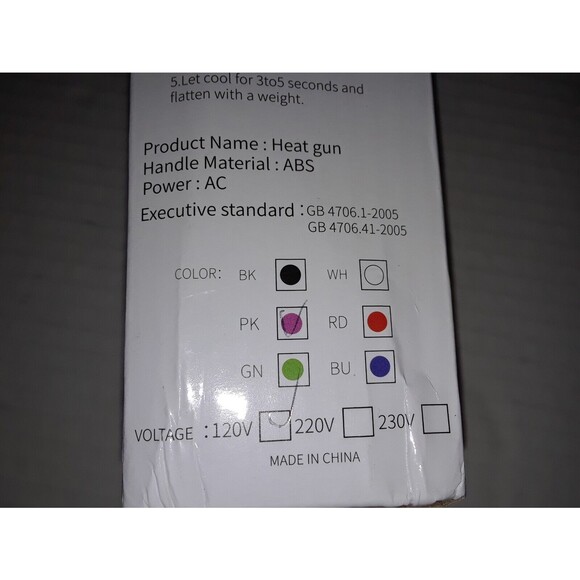 Heat Gun Hand Held Corded Craft Tool Pink - Picture 4 of 7